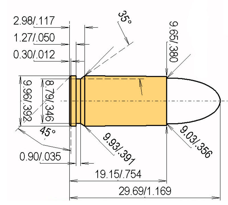 9mmluger Dimensions