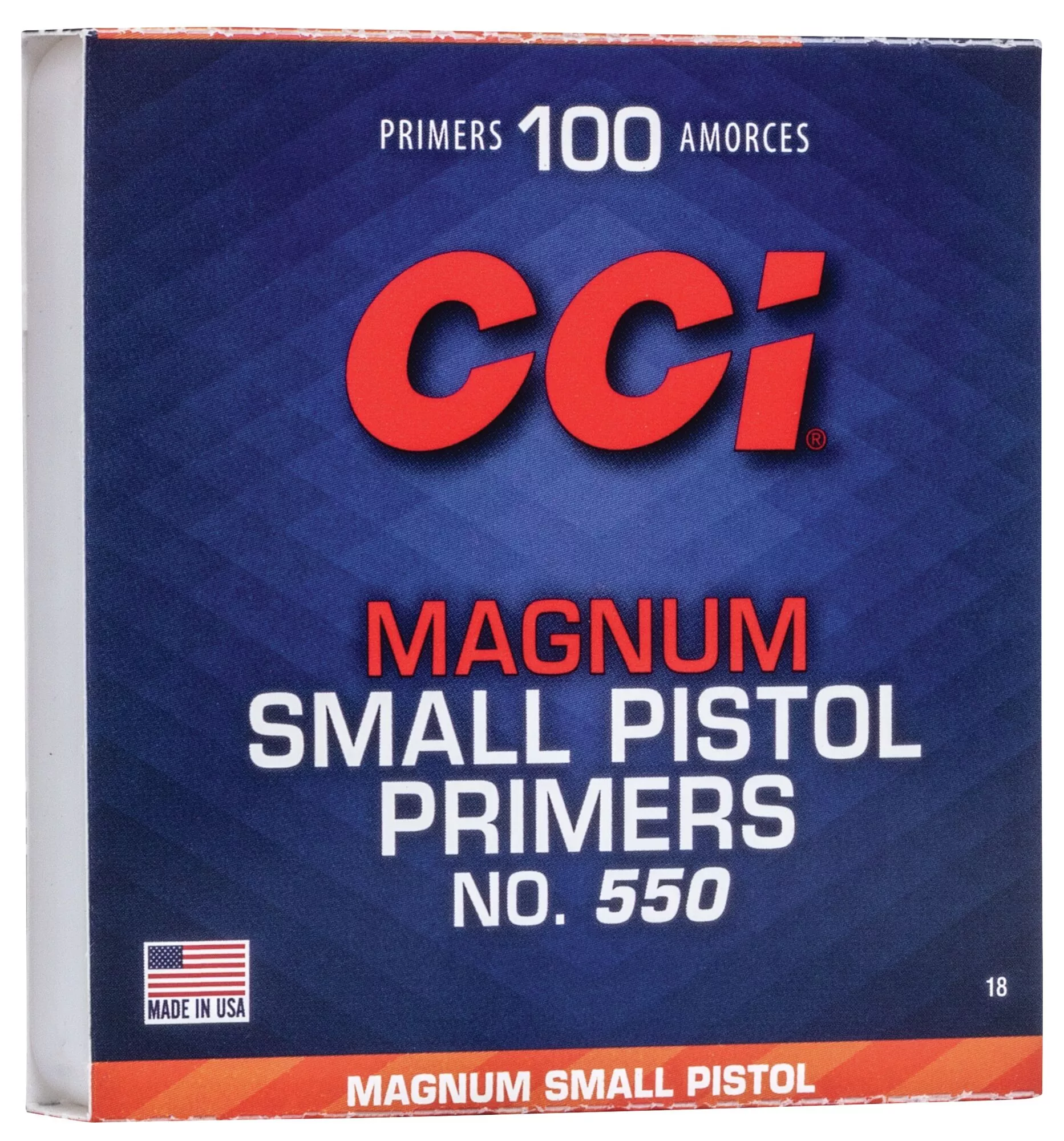 CCI No. 550 Small Pistol Magnum (SPM) Zuendheutchen