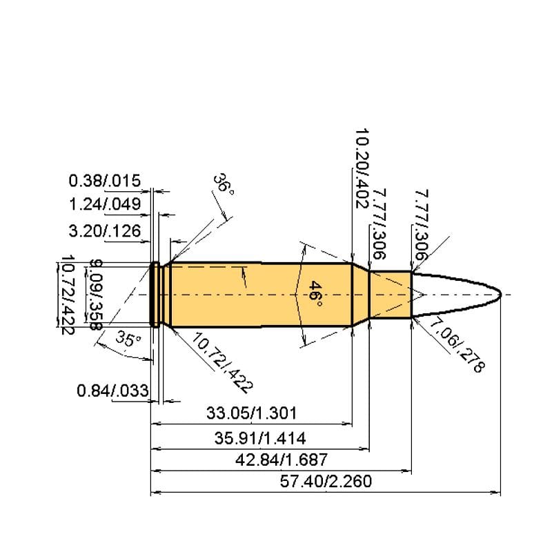 6.8 mm Rem. SPC Kaliber Maße und technische Spezifikationen 6.8 mm Rem. SPC Kaliber Maße und technische Spezifikationen